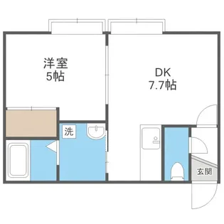 シングルコート水車町【3階】の間取り