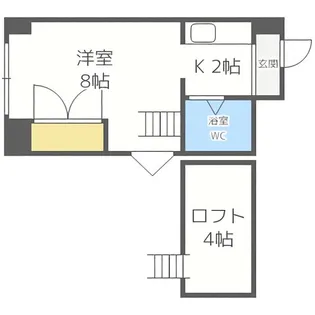 クィーン南5条【8階】の間取り