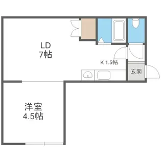 トキメック円山並木通Ⅱ【201号室】の間取り
