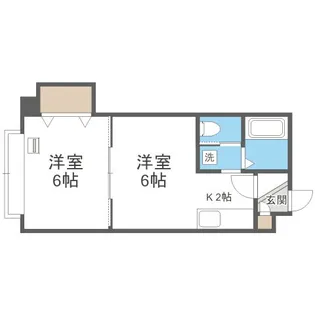 シュヴェルニー北円山【502号室】の間取り