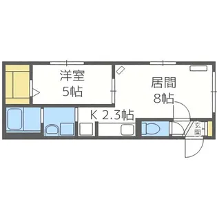 グランメール月寒EAST【1階】の間取り