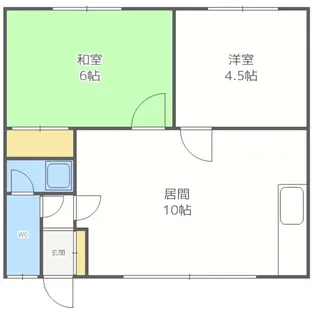 コーポ緑【102号室】の間取り