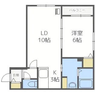 クラリス平岸Ⅱ【1階】の間取り