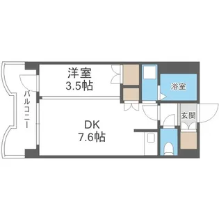 札幌ビオス館【8階】の間取り