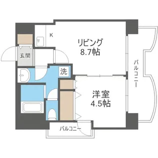 札幌ビオス館【9階】の間取り
