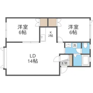 サジタリアマンション【2階】の間取り