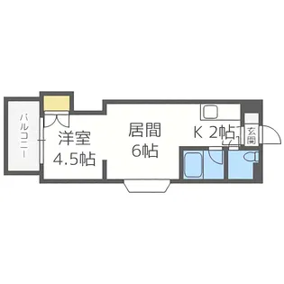OMレジデンス南9条【4階】の間取り