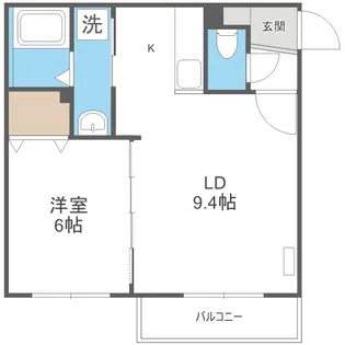 ロアジ栄通【410号室】の間取り