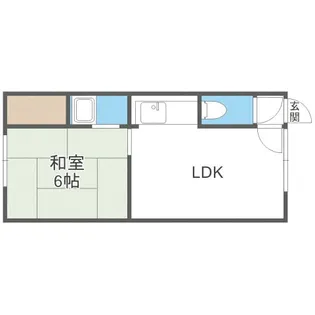 コーポおおさき【2階】の間取り
