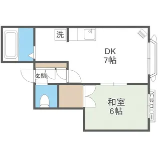 シャトー泉【201号室】の間取り