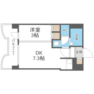 札幌ビオス館【13階】の間取り