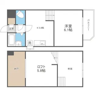 ジュイエ学園前【2階】の間取り