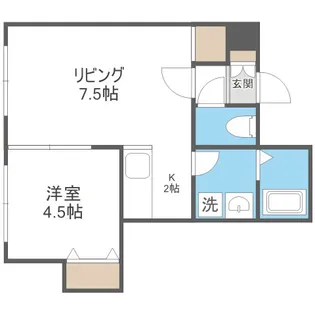 ピースハーモニー月寒中央【3階】の間取り
