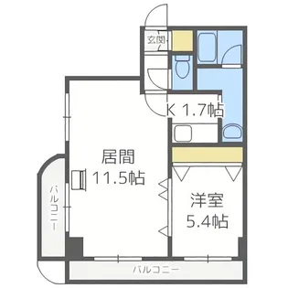 ネクステージュ南平岸【201号室】の間取り
