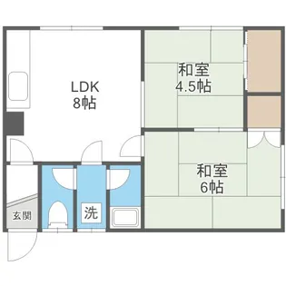 かつみ荘【2F右号室】の間取り