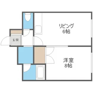 カントリー70【102号室】の間取り