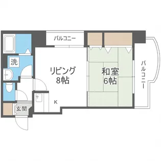 札幌ビオス館【14階】の間取り
