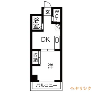 1DKの間取り画像