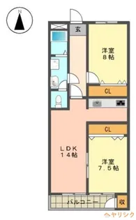 メゾン親名【2階】の間取り