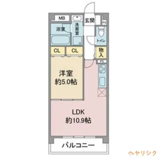 1LDKの間取り画像