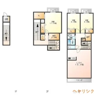 Greenwich House(グリニッチハウス)【S号室】の間取り