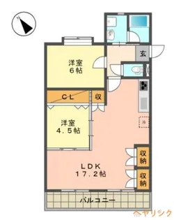 グリーンハイツ名東【3階】の間取り