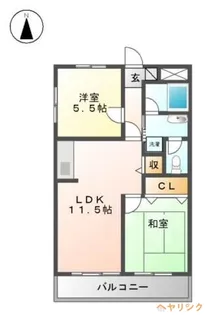 2LDKの間取り画像