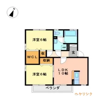 ハイライズ吉田【2階】の間取り