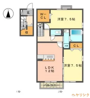 ヴェルデ藤塚【2階】の間取り