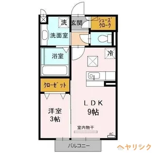 エコーハイツ南山【1階】の間取り