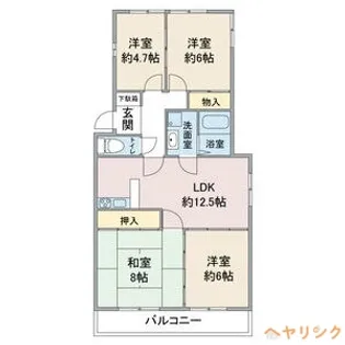 レスカール社台【1階】の間取り