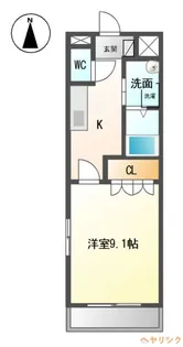 フルールムーラン【1階】の間取り