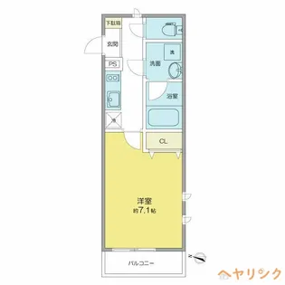 ベネフィス西新【1階】の間取り