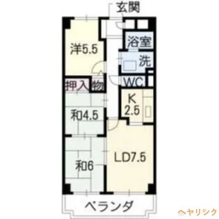 ヒルトップ藤ヶ丘【2階】の間取り