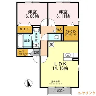 アルカディア永森【2階】の間取り