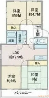 レスカール社台【3階】の間取り
