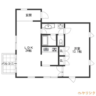 1LDKの間取り画像
