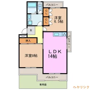 ヒルズ赤池【1階】の間取り