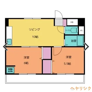 リベルナ三郷【5階】の間取り