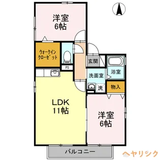 プレストンズ参番館【2階】の間取り