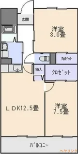 ハイライズ鴨田【6階】の間取り