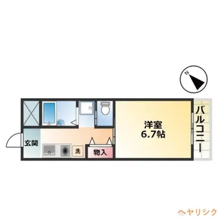 1Kの間取り画像