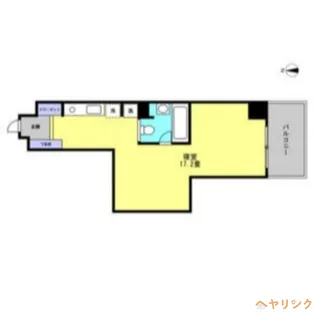 1Rの間取り画像