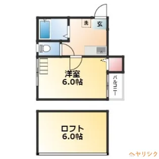 1Kの間取り画像