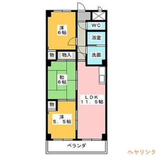 プリミエール祖父江【7階】の間取り