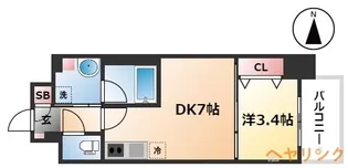1DKの間取り画像