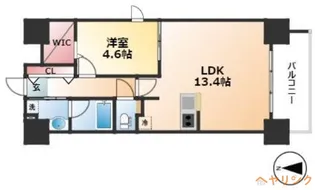 スリーアイランドタワー名駅北【9階】の間取り