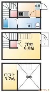 ベルセ黒川【106号室】の間取り