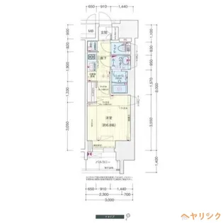 プレサンス大曽根駅前ファースト【14階】の間取り