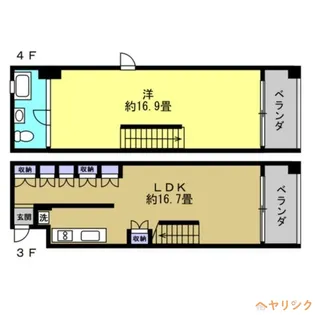 1LDKの間取り画像